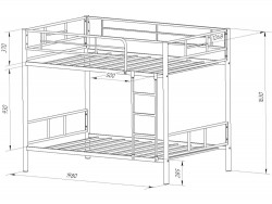 двухъярусная кровать Севилья-2-03 (120) размеры
